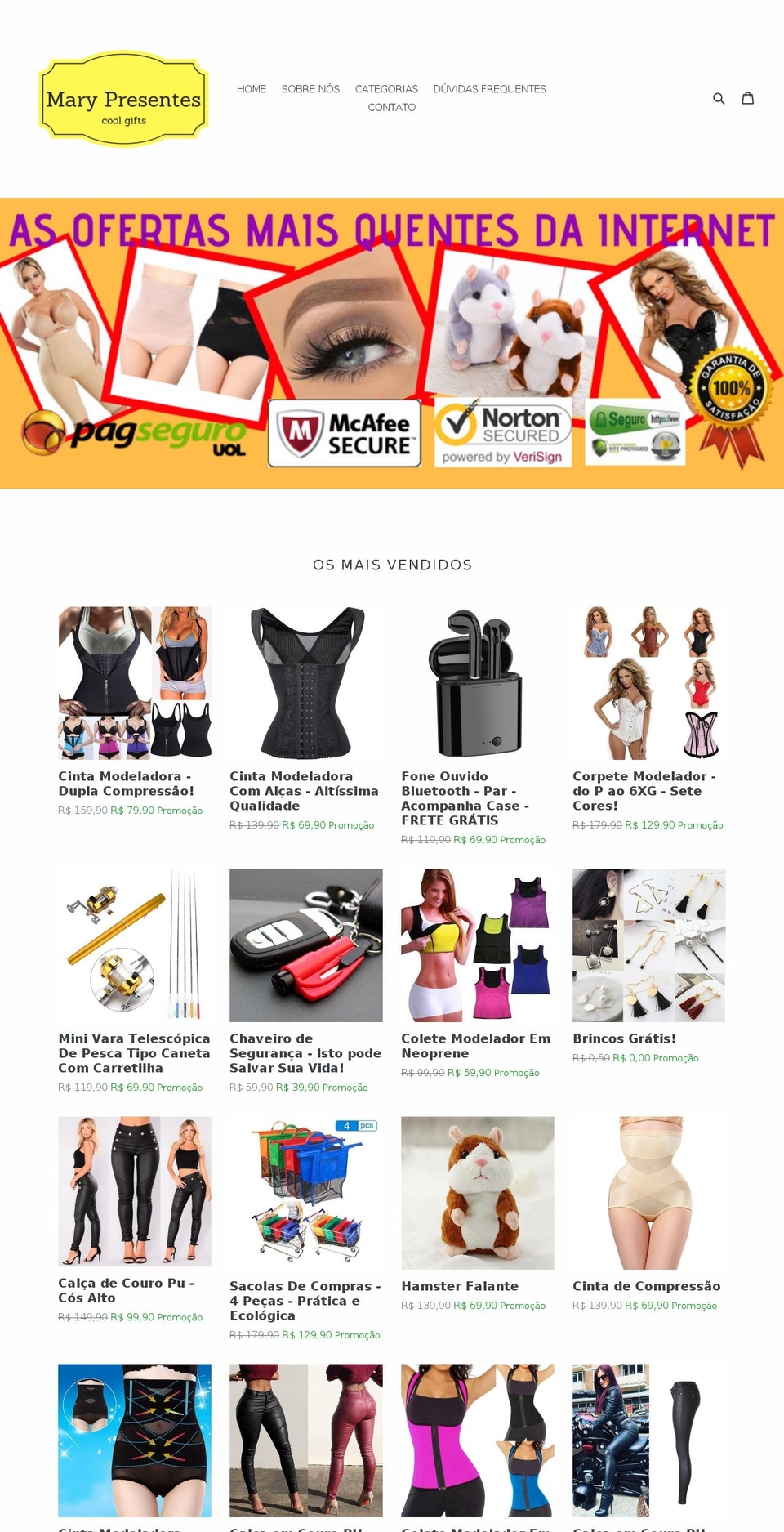 marypresentes.com shopify website screenshot