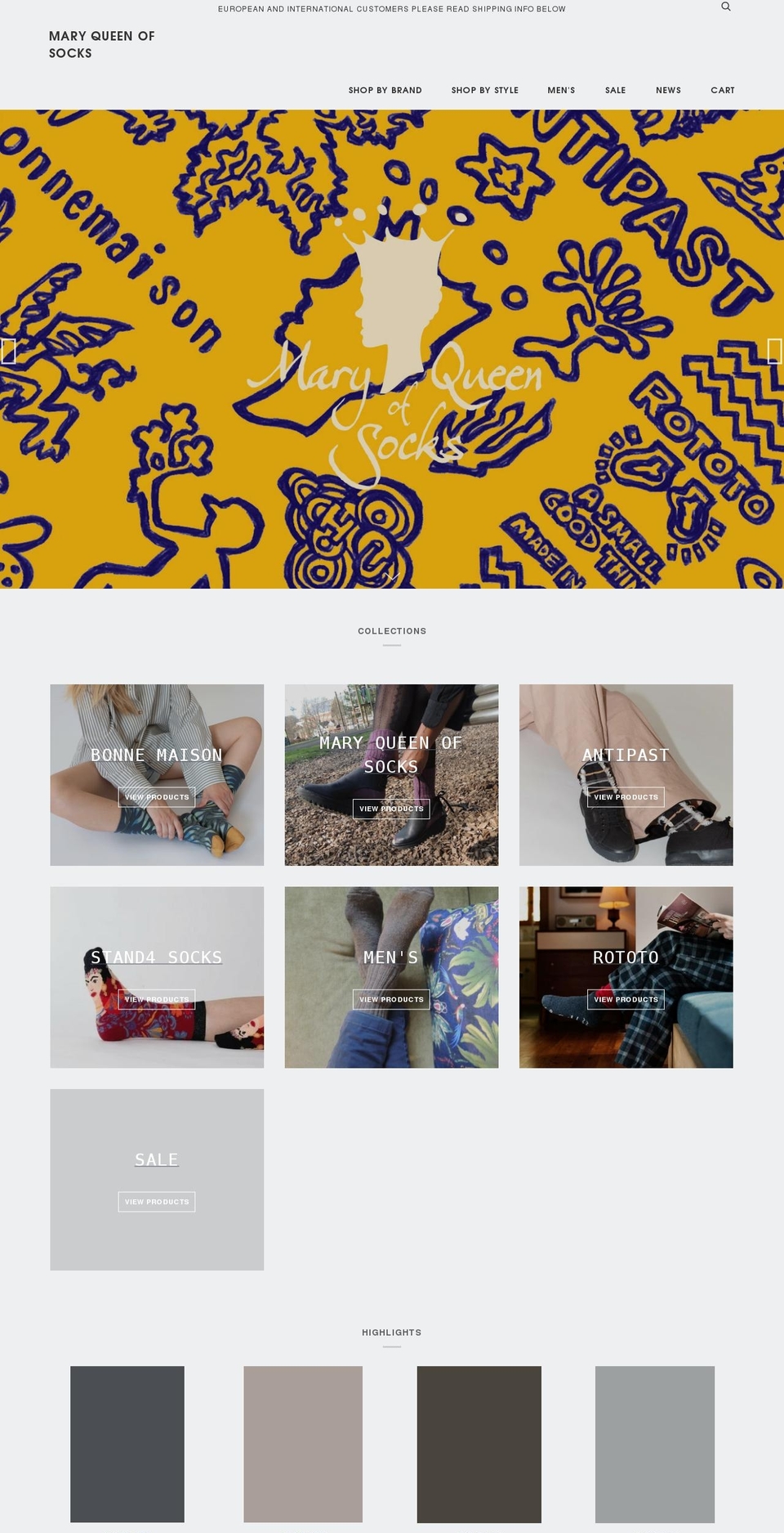 Update Shopify theme site example maryqueenofsocks.com