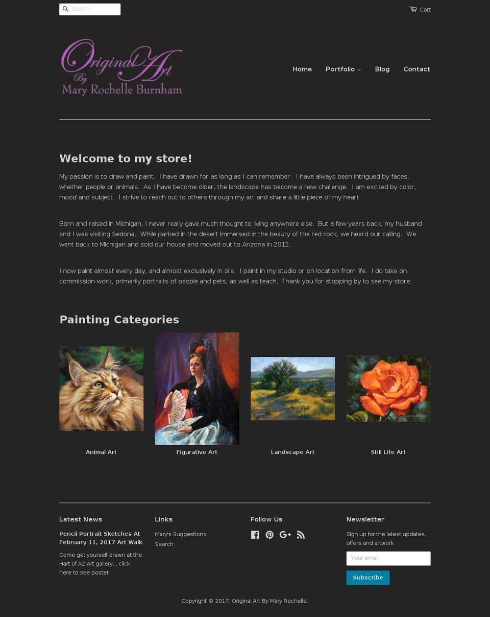 maryrochelle.com shopify website screenshot
