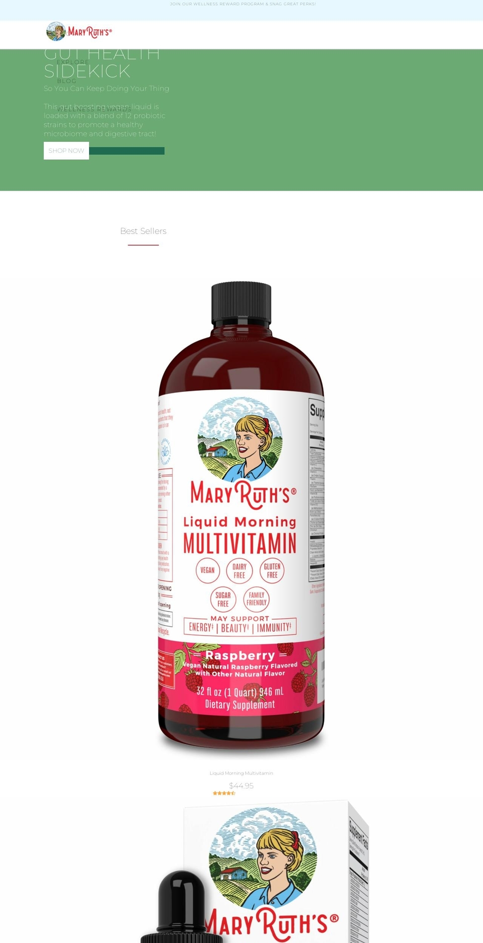 maryruthorganics.com shopify website screenshot