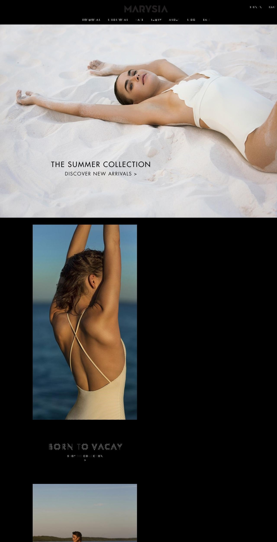 marysia.com shopify website screenshot