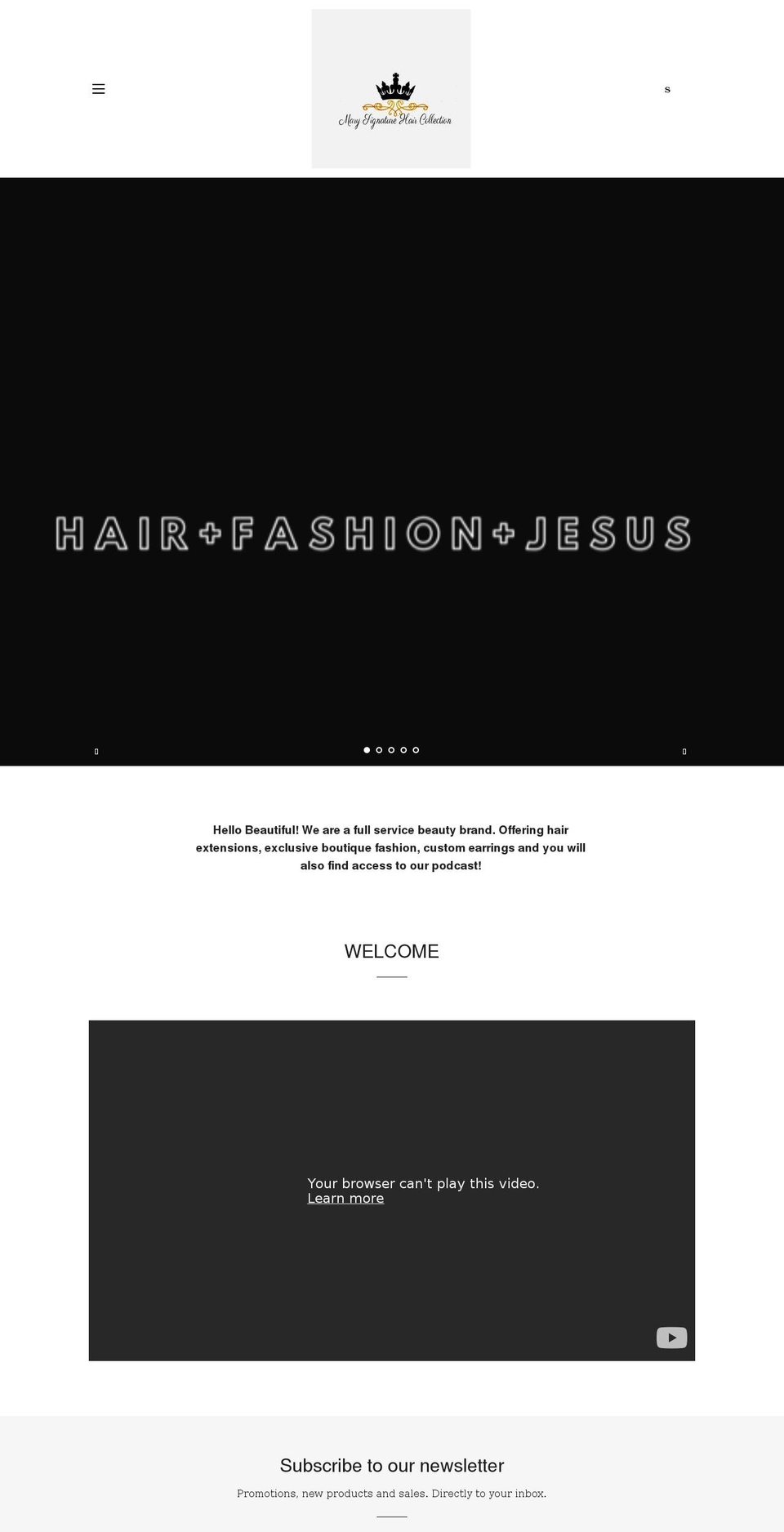 marysignaturehair.com — Shopify storefront screenshot