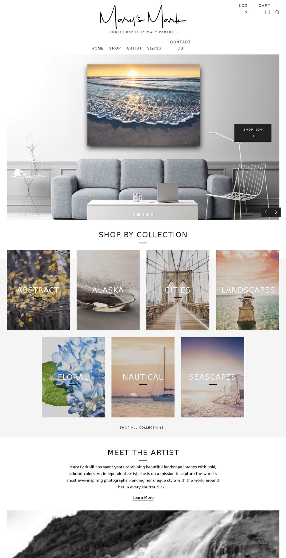 marysmark.com shopify website screenshot