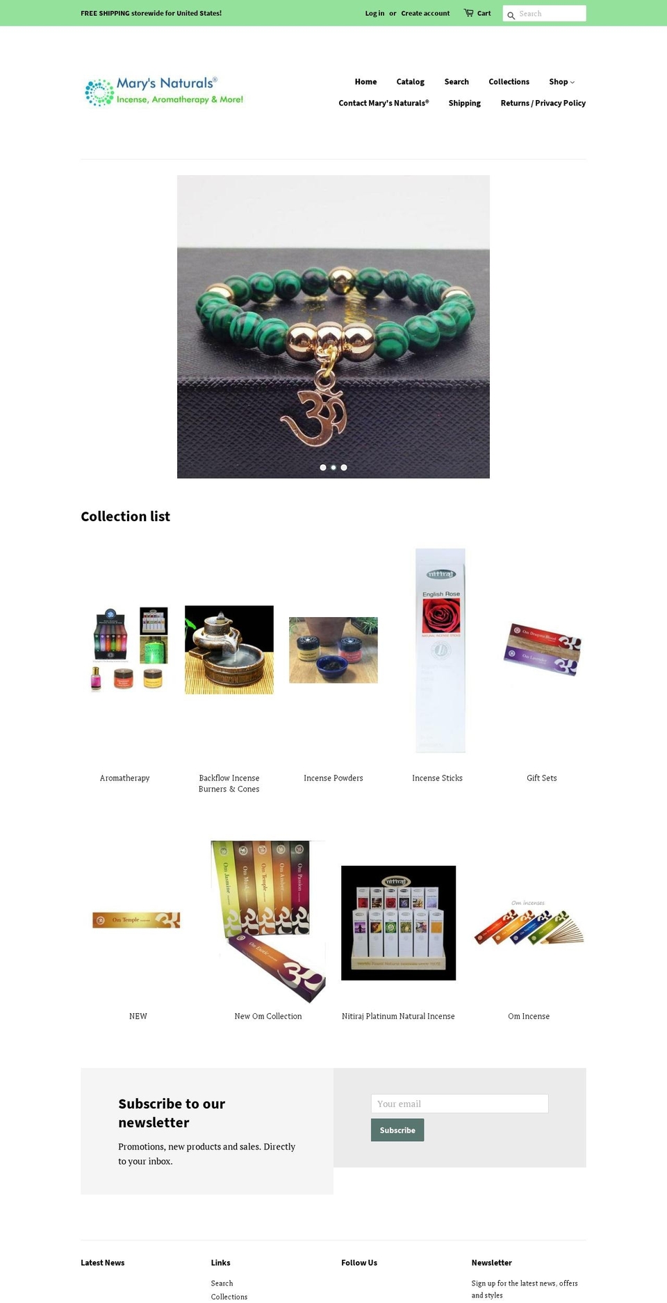 marysnaturals.com — Shopify storefront screenshot