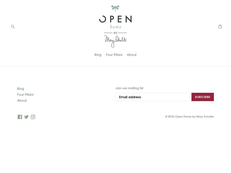 marysopenhome.com shopify website screenshot