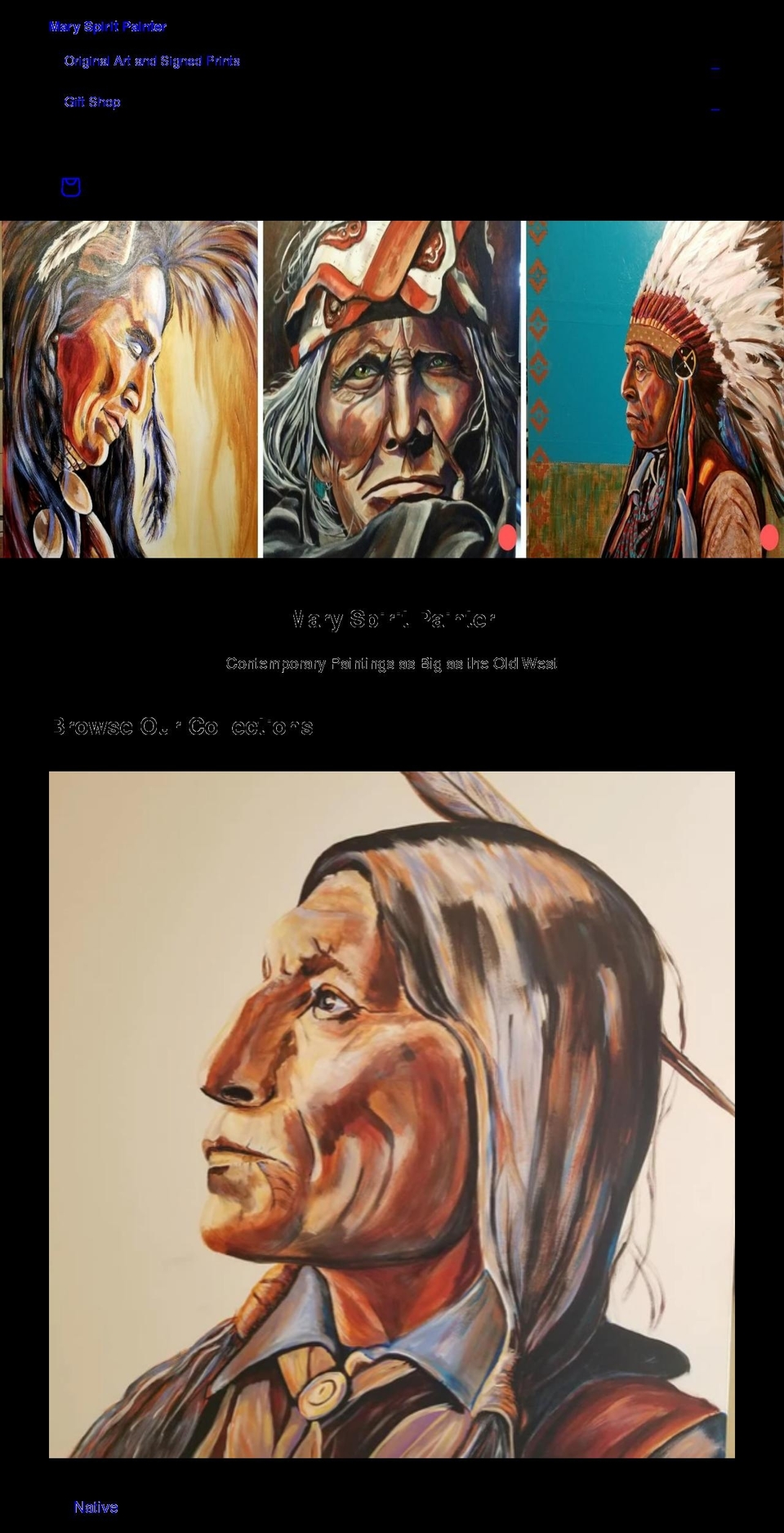 maryspiritpainter.com shopify website screenshot