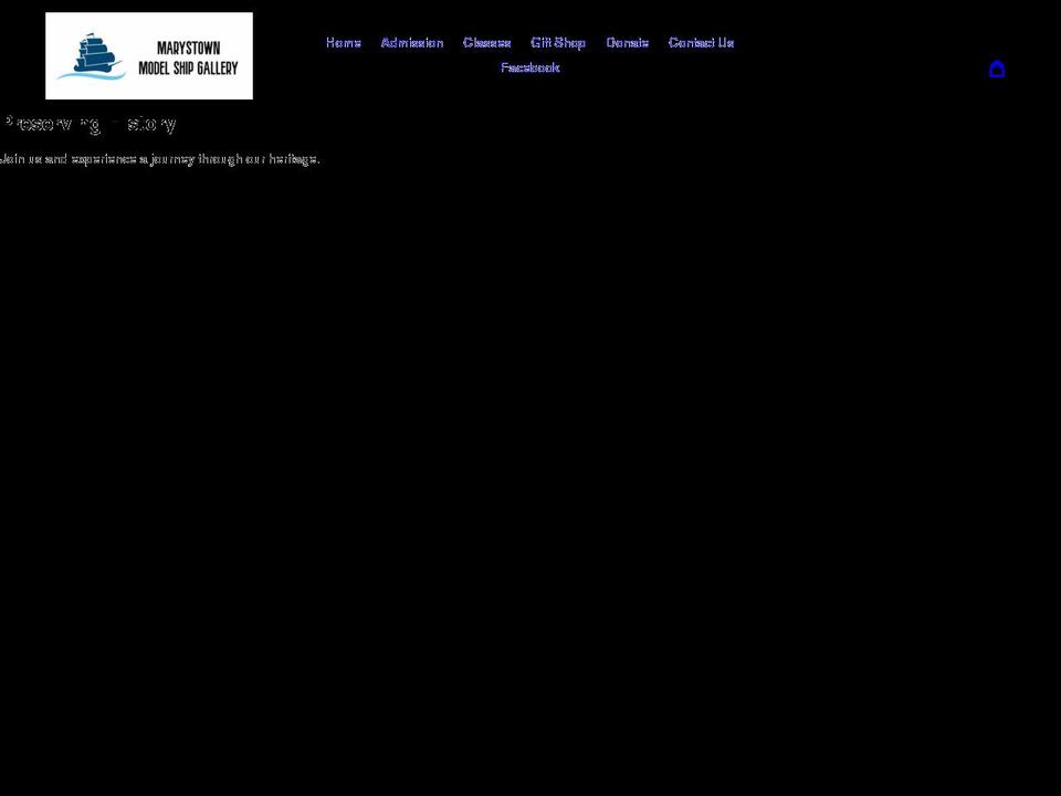 marystownmodelshipgallery.com shopify website screenshot