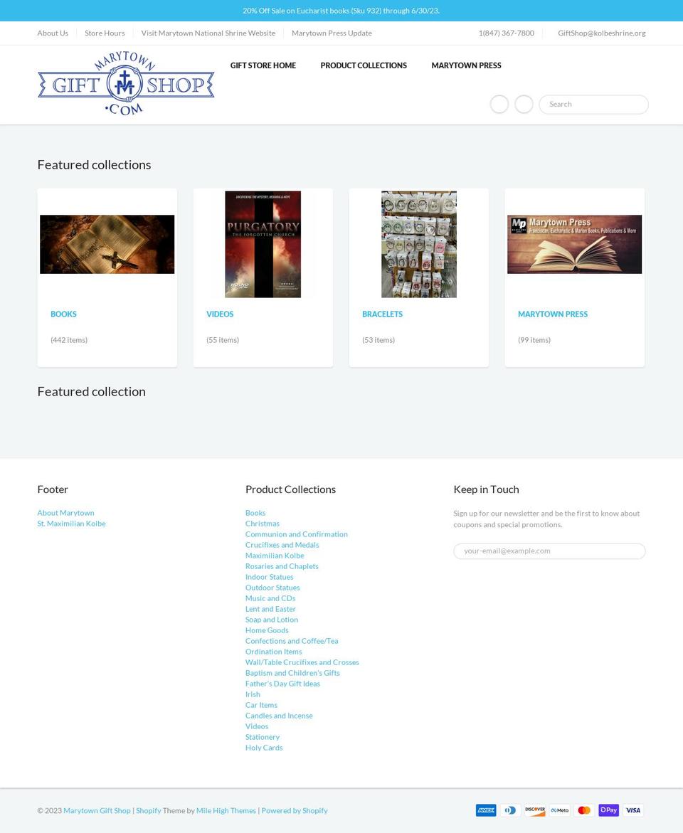 marytown-press-gift-store.myshopify.com shopify website screenshot