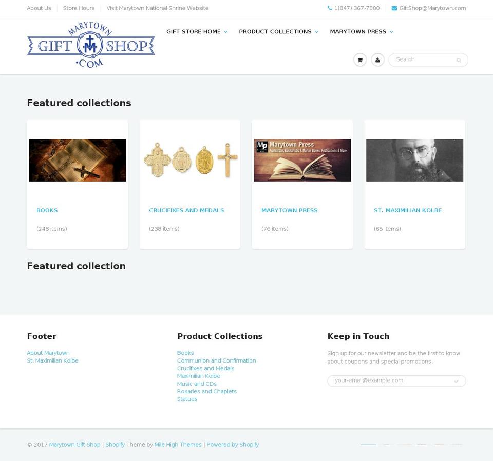 marytowngiftshop.com shopify website screenshot