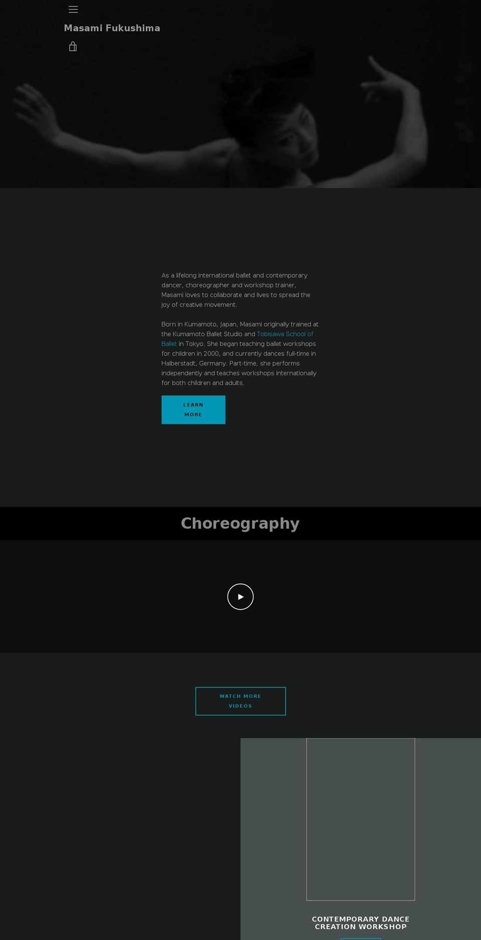 masami.dance shopify website screenshot