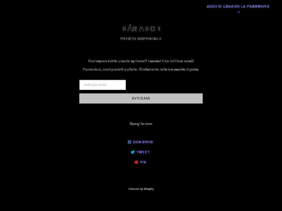 masamor.it shopify website screenshot