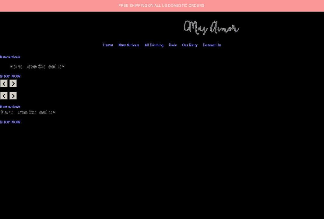 masamorboutique.com shopify website screenshot