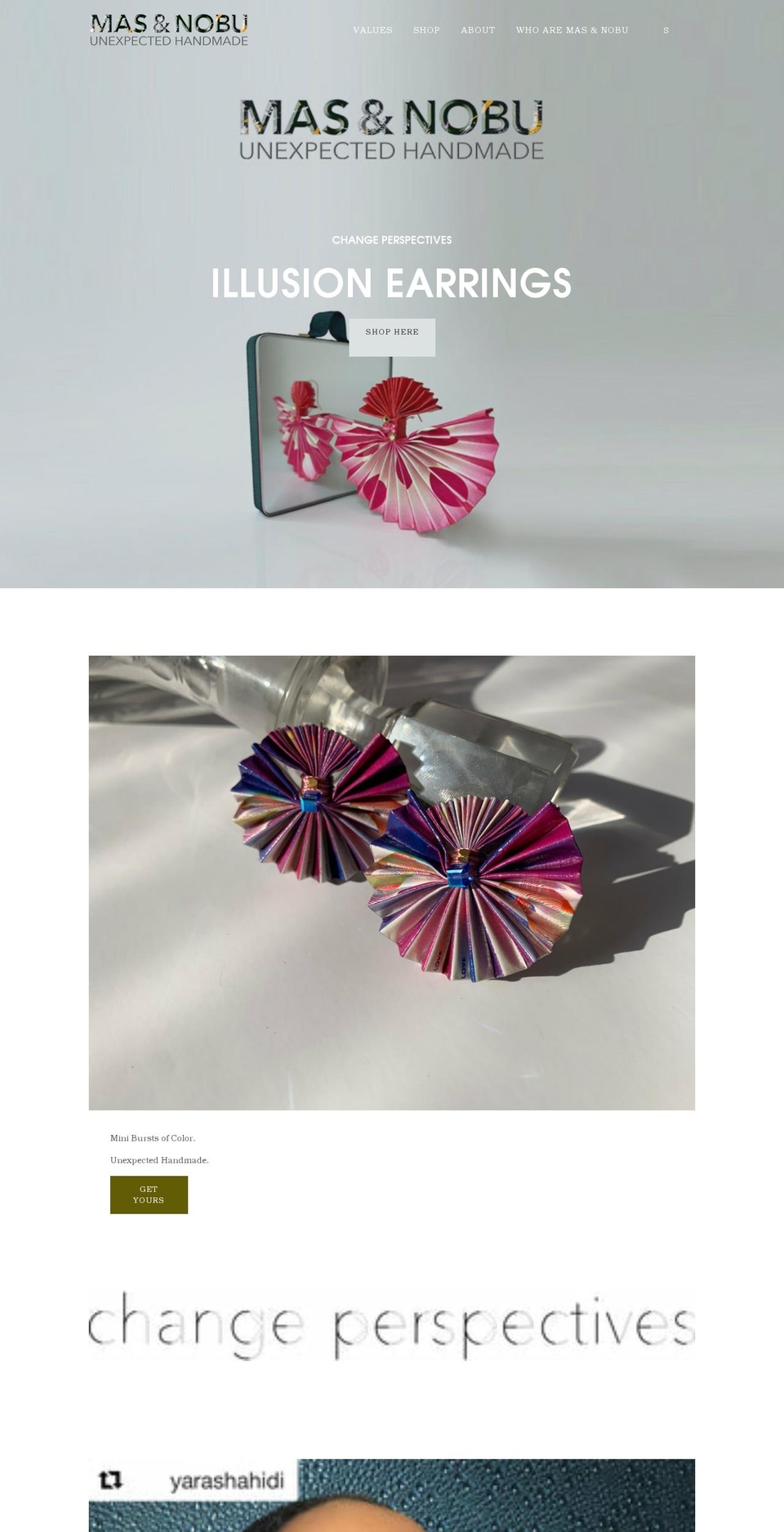 masandnobu.com — Shopify storefront screenshot
