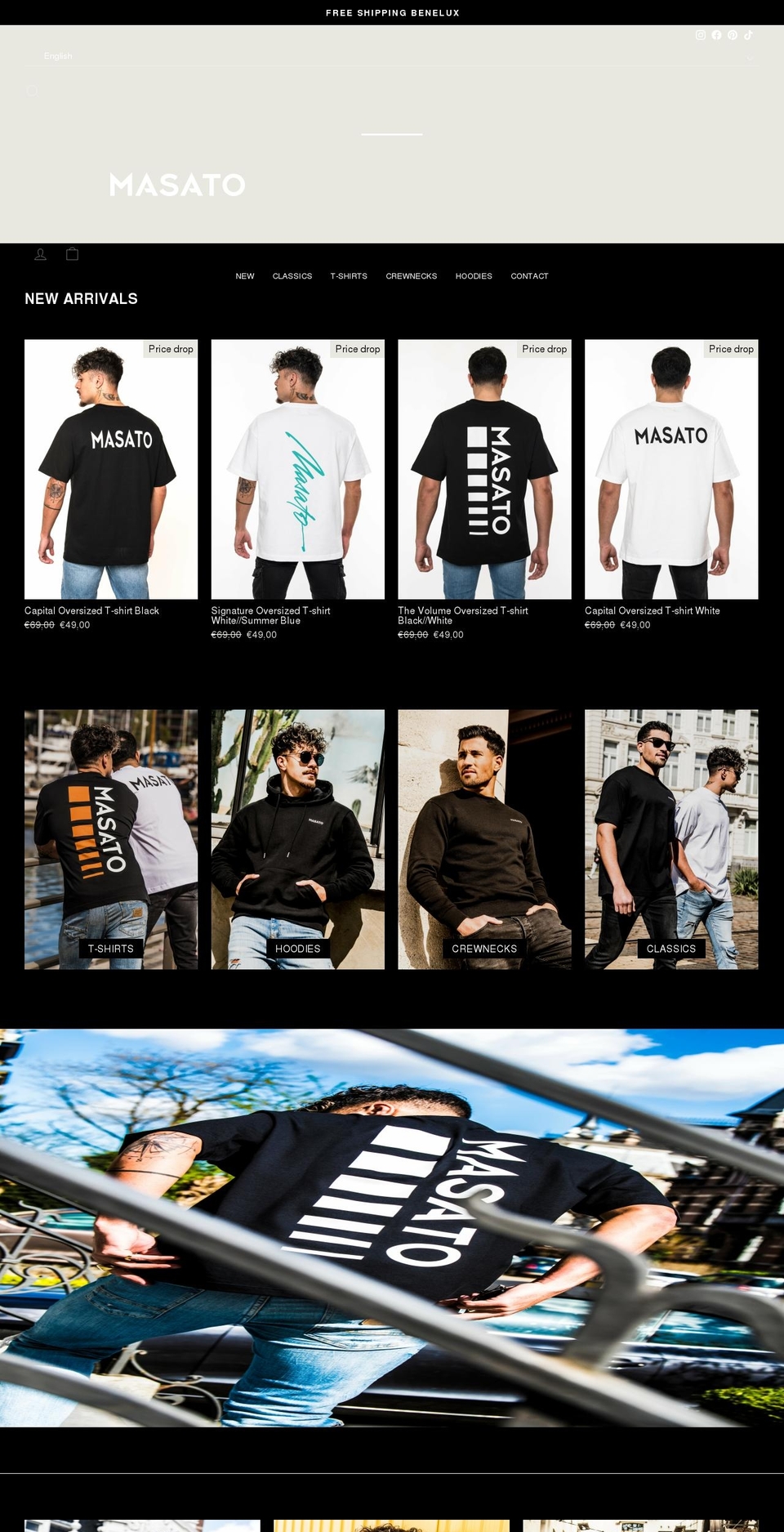 masato-official.com shopify website screenshot