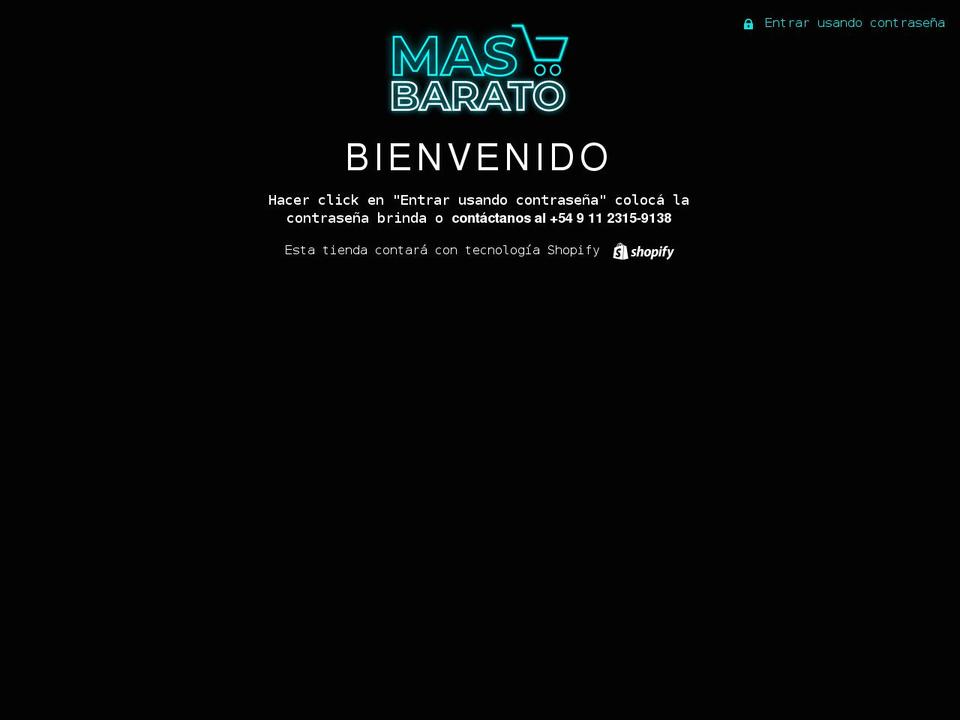 masbarato.com.ar shopify website screenshot