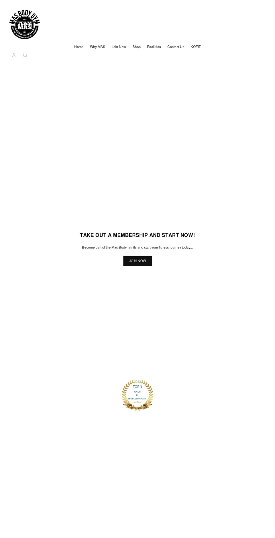 masbodygym.co.uk shopify website screenshot