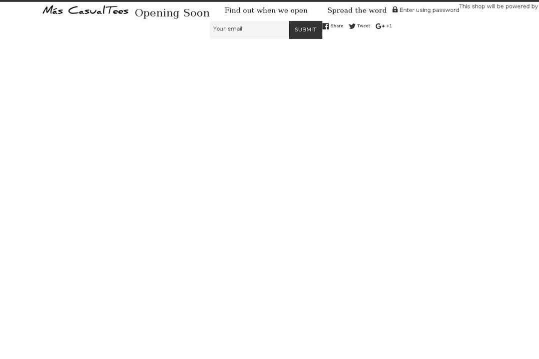 mascasualtees.com shopify website screenshot