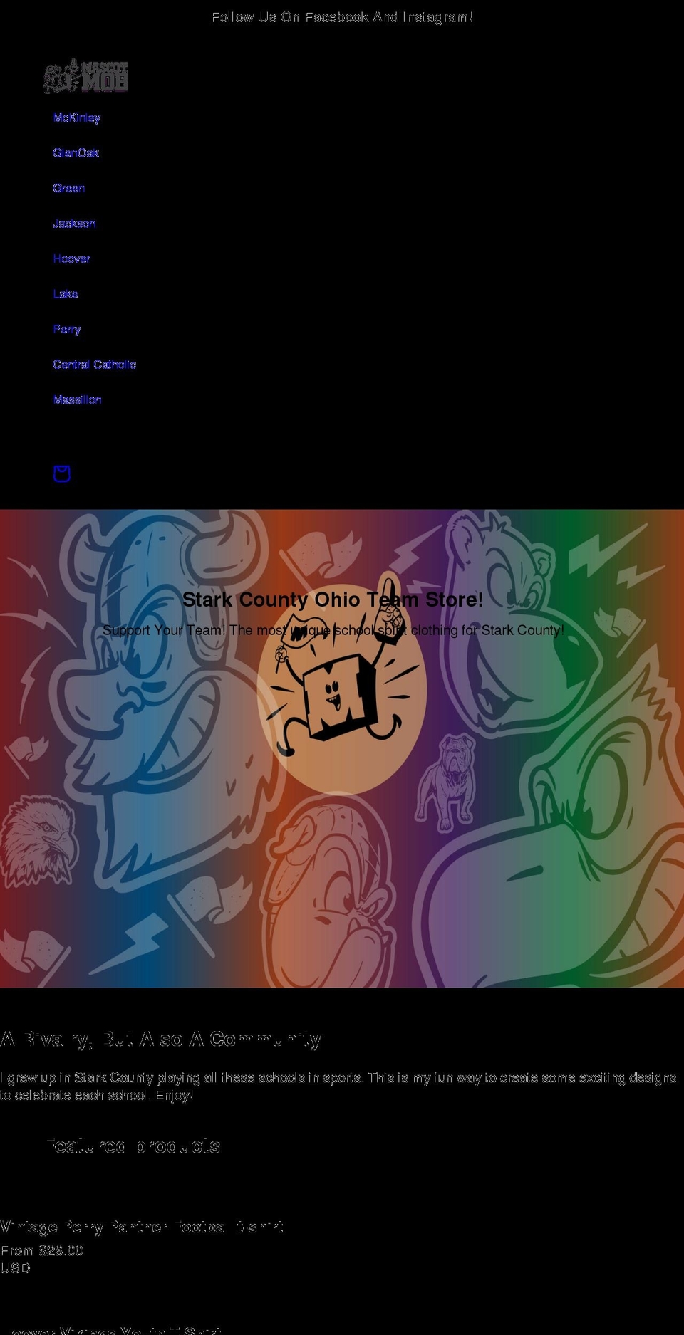 mascotmob.com shopify website screenshot