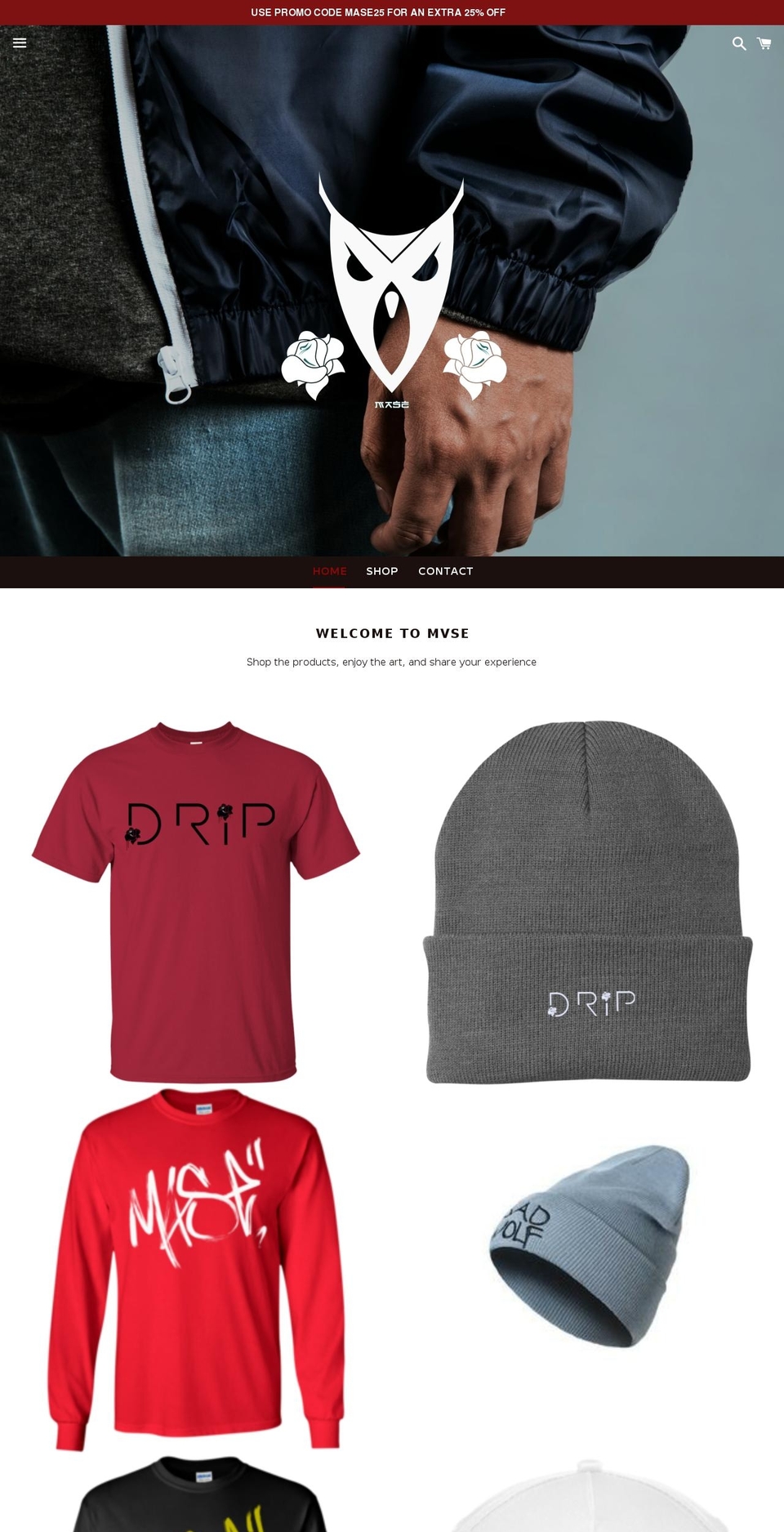 mase23.com — Shopify storefront screenshot