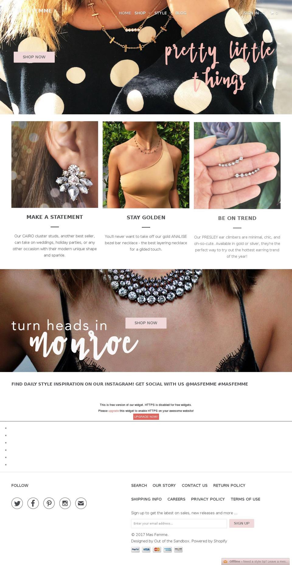 masfemme.com shopify website screenshot