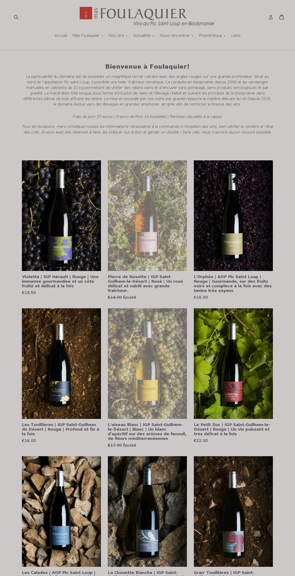 masfoulaquier.com — Shopify storefront screenshot