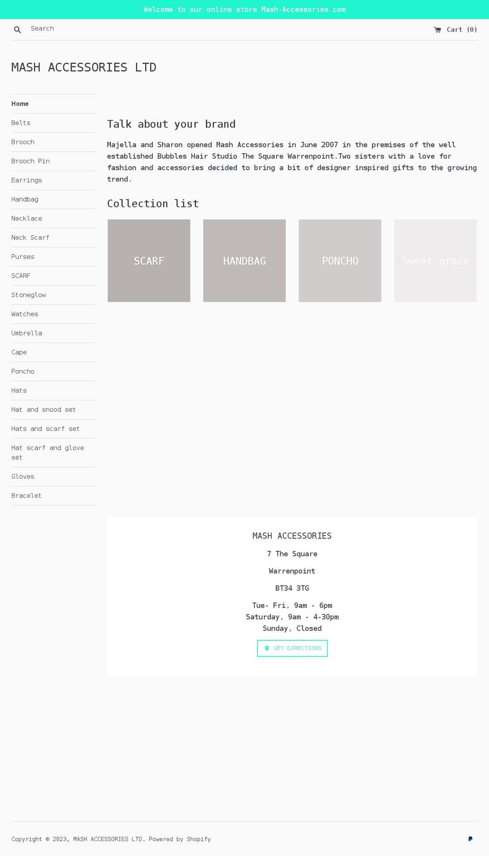 mash-accessories.com shopify website screenshot
