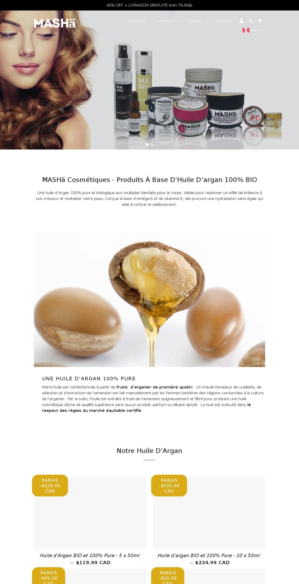 mashadistribution.com — Shopify storefront screenshot