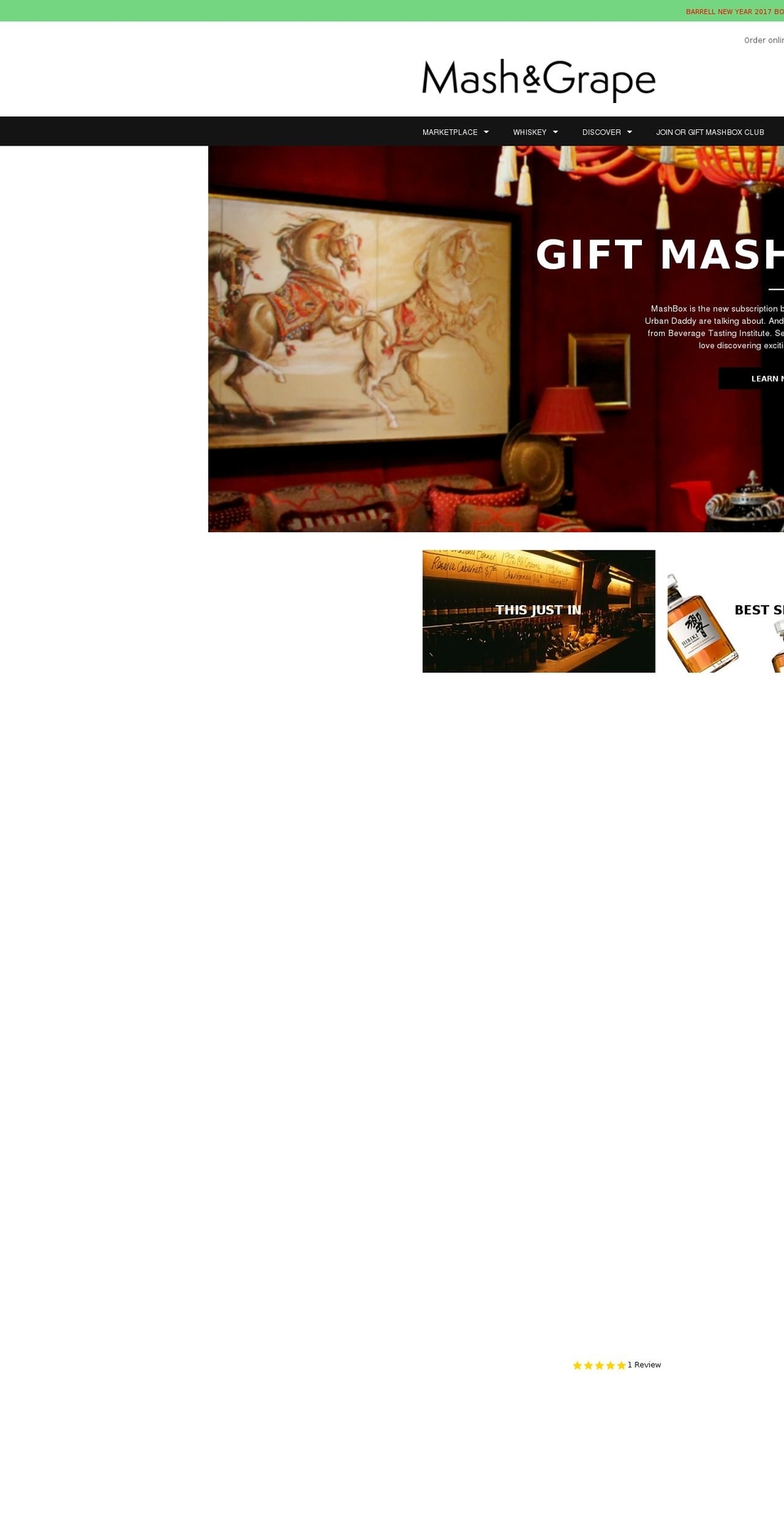 mashandgrape.com shopify website screenshot