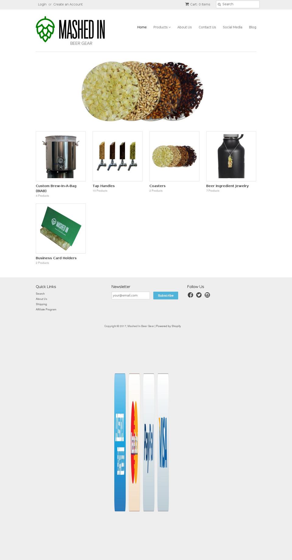 mashedin.com shopify website screenshot