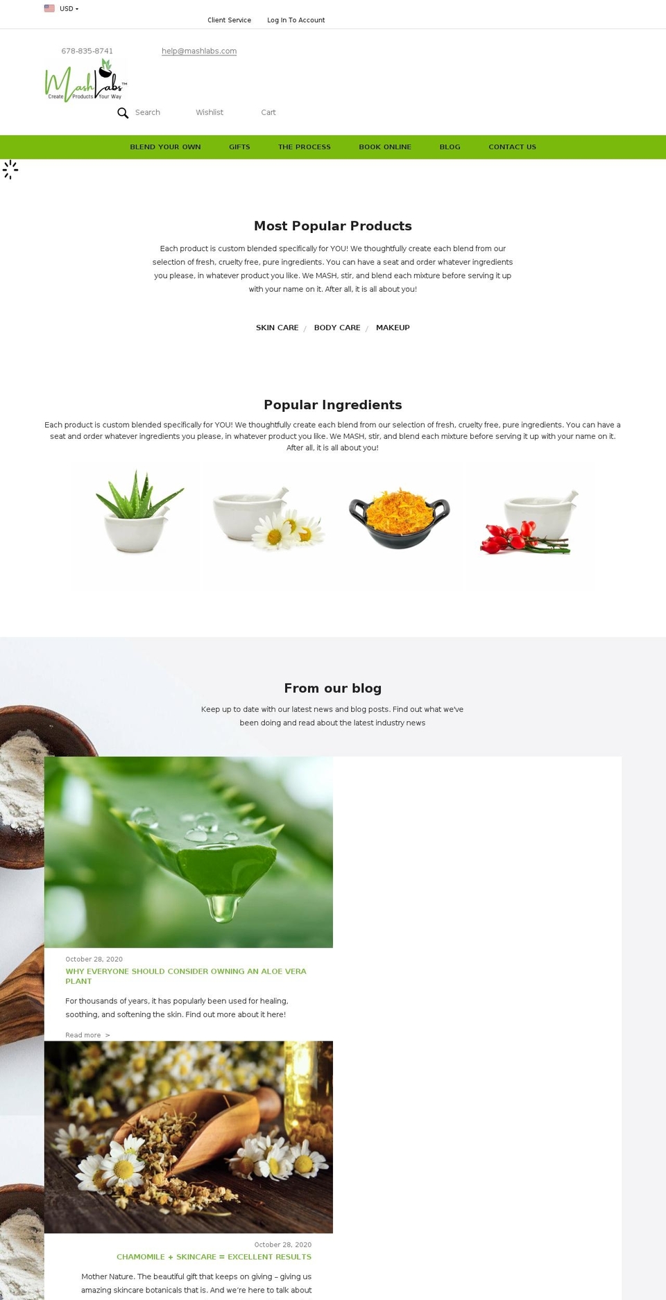 mashlabs.shop shopify website screenshot