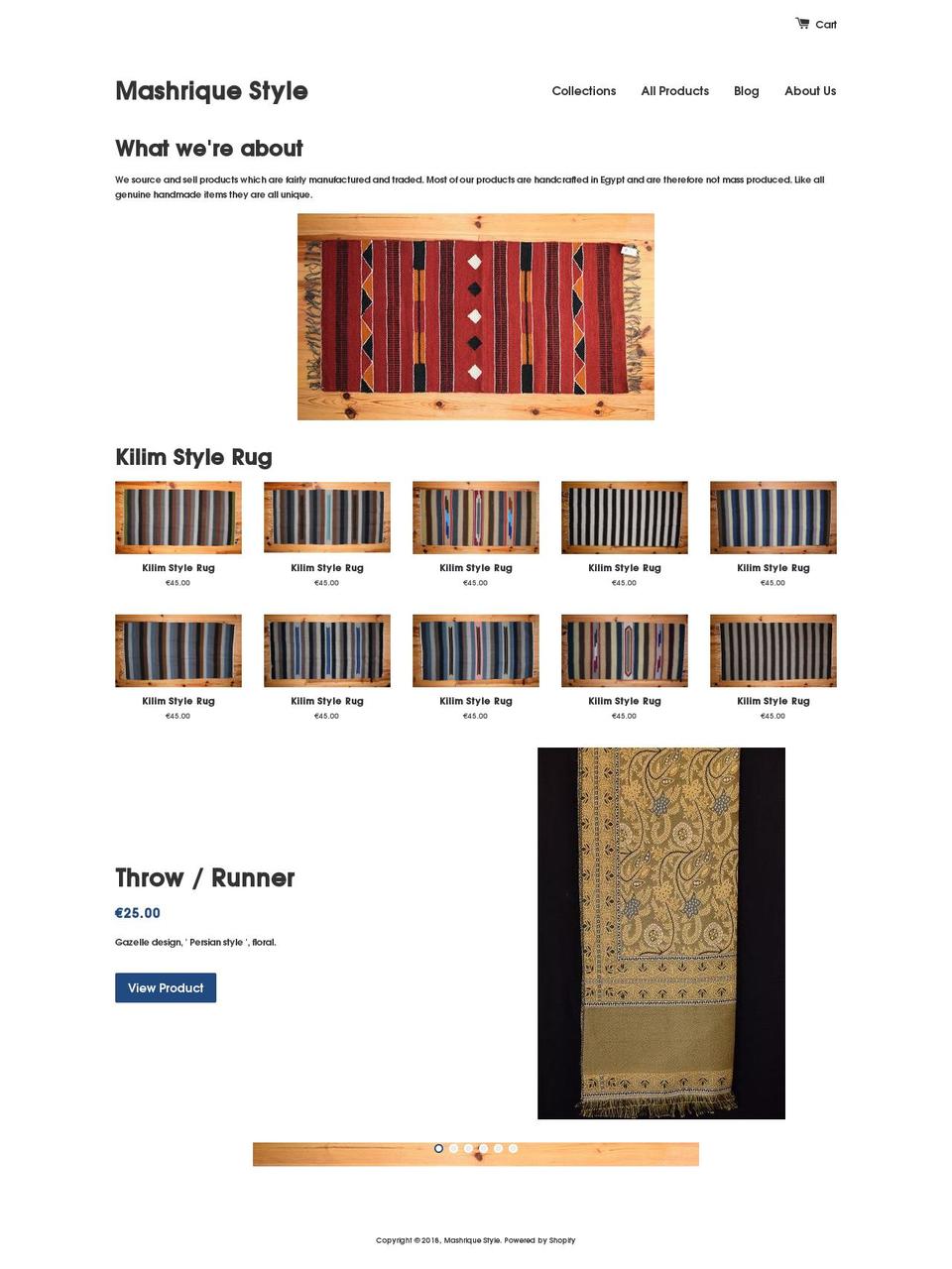 mashriquestyle.com — Shopify storefront screenshot