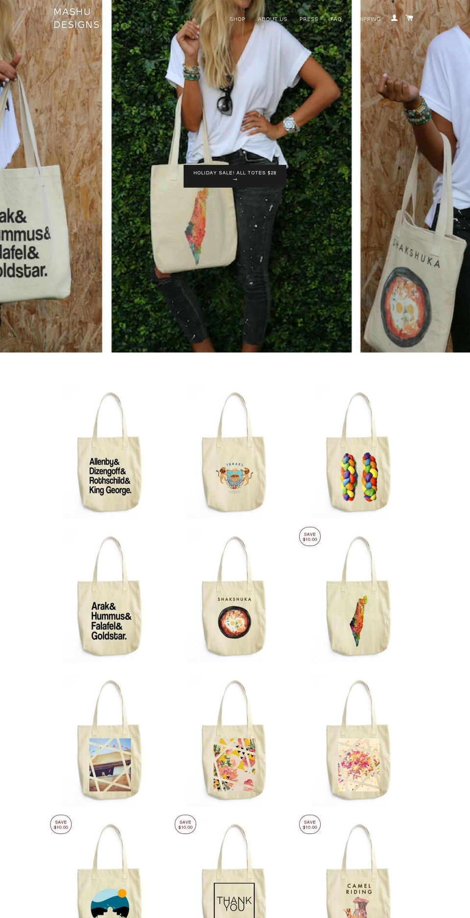 mashudesigns.com shopify website screenshot