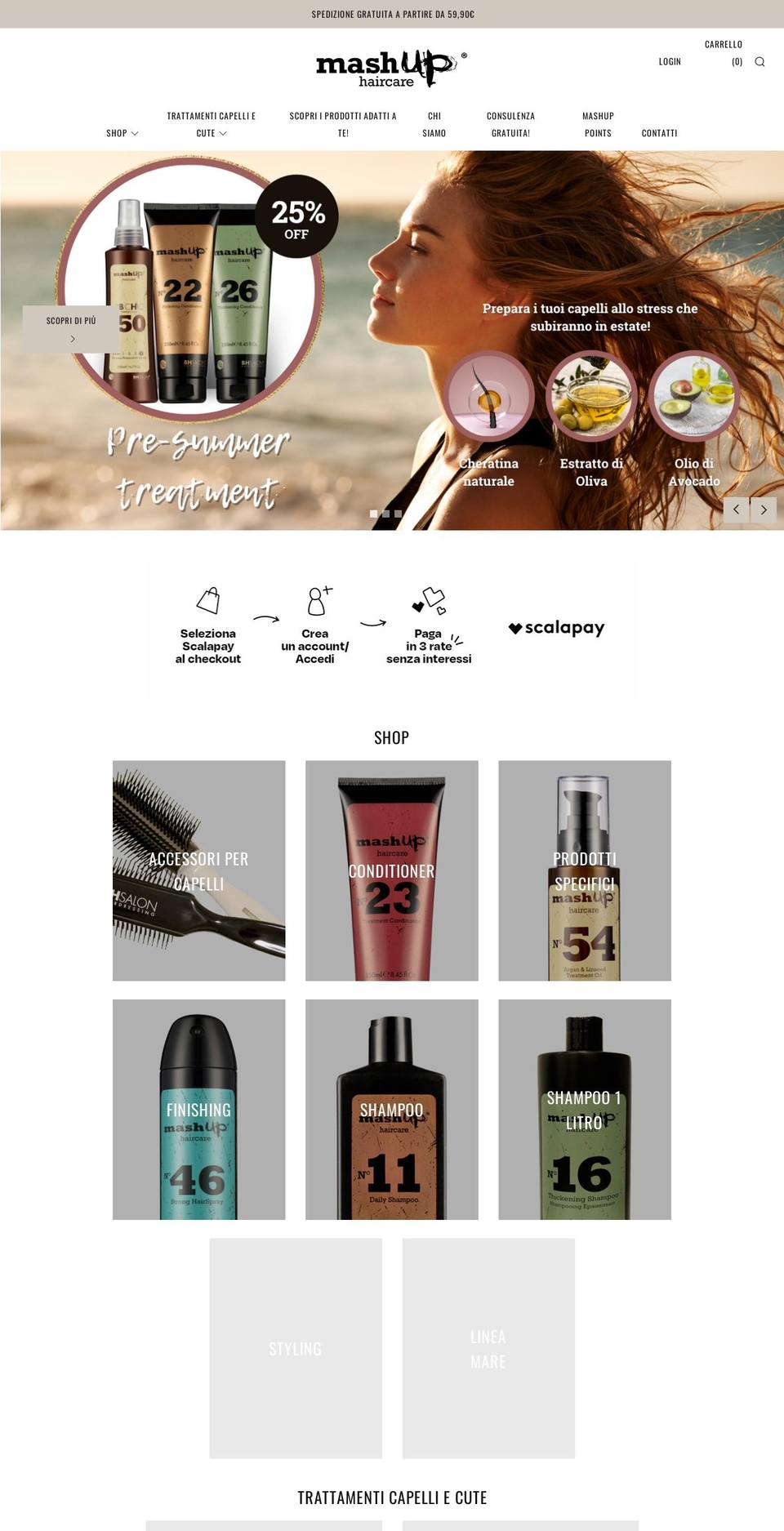 mashuphaircare.com shopify website screenshot