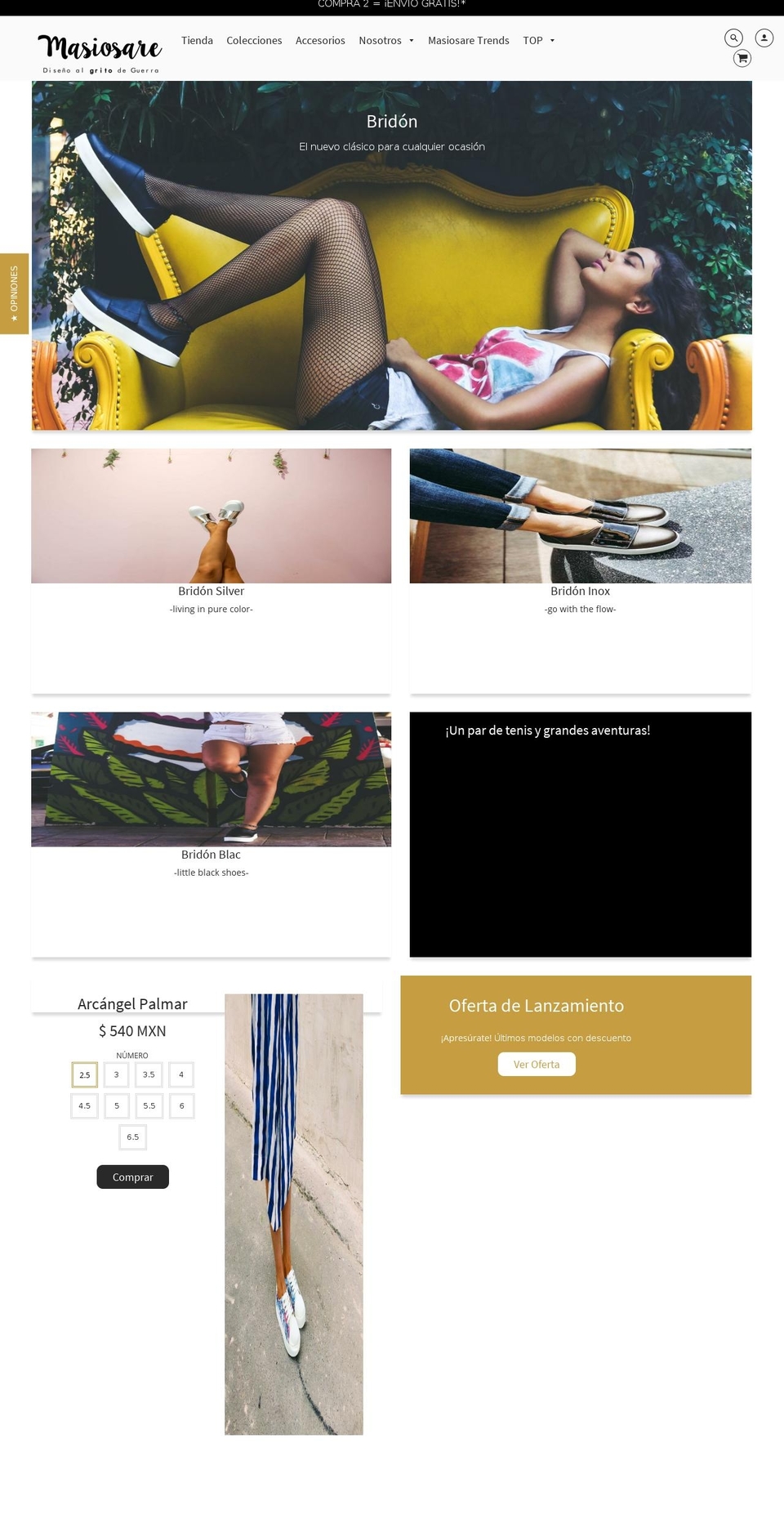 masiosaredesign.com — Shopify storefront screenshot