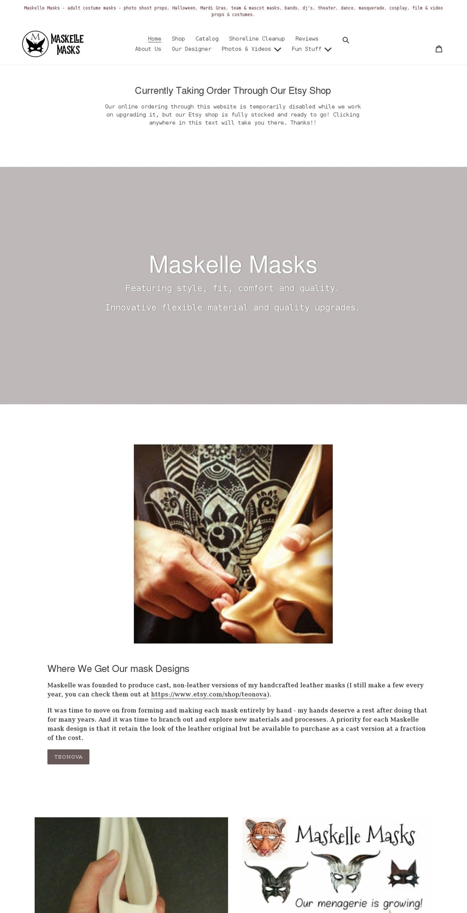 maskelle.com shopify website screenshot