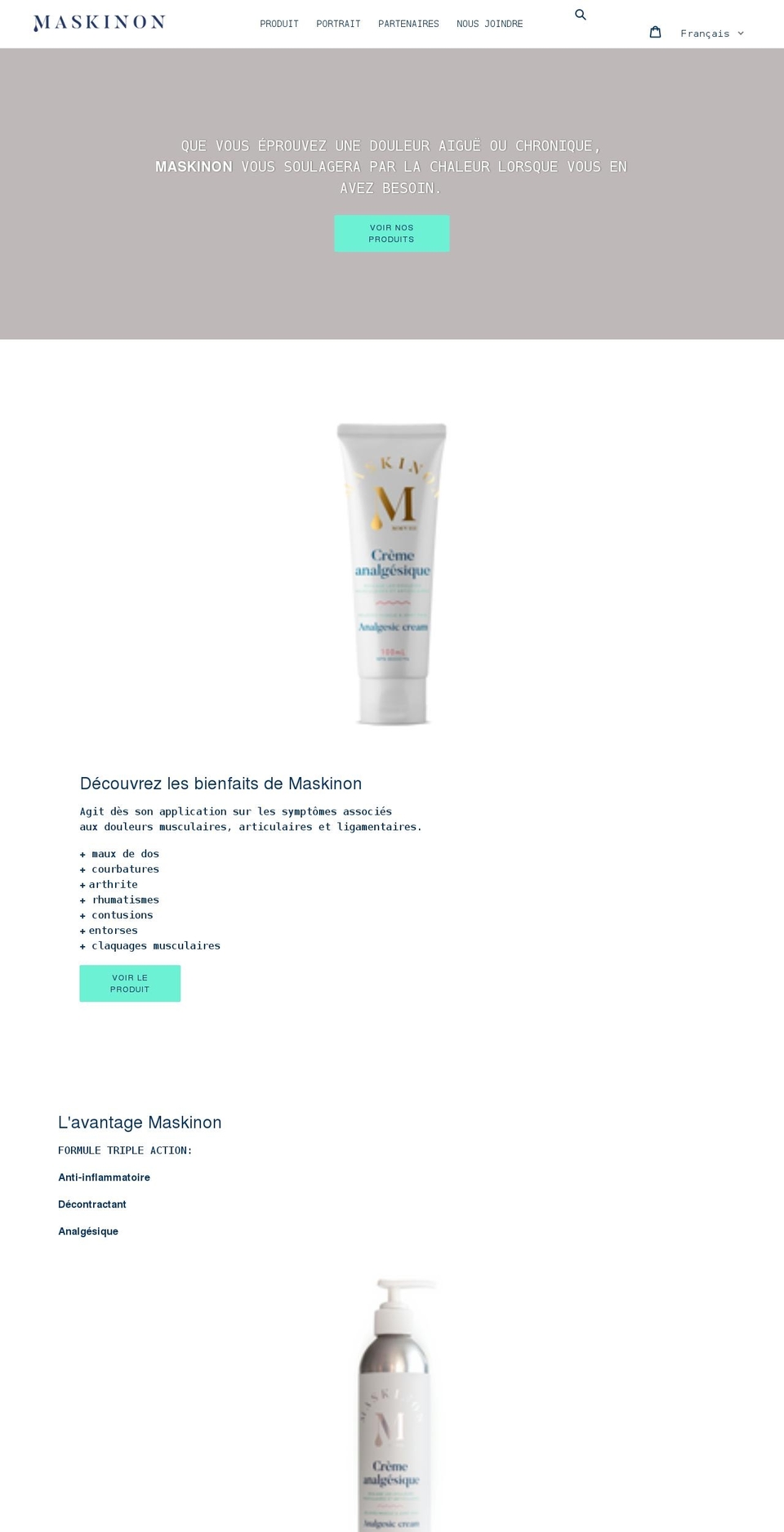 maskinon.com shopify website screenshot