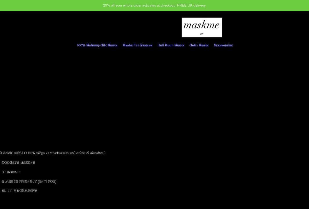 maskme-uk.com shopify website screenshot