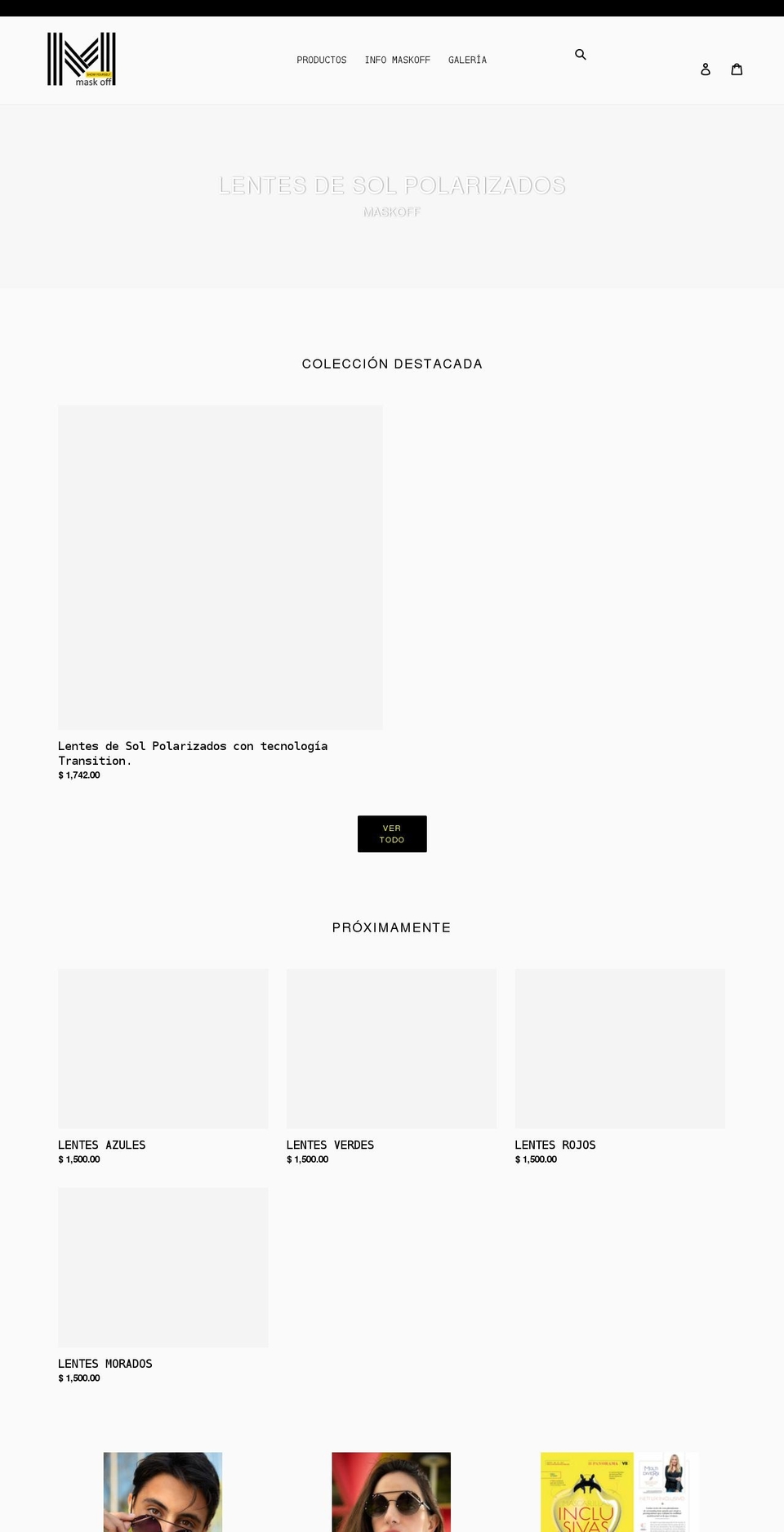 maskoff.mx shopify website screenshot