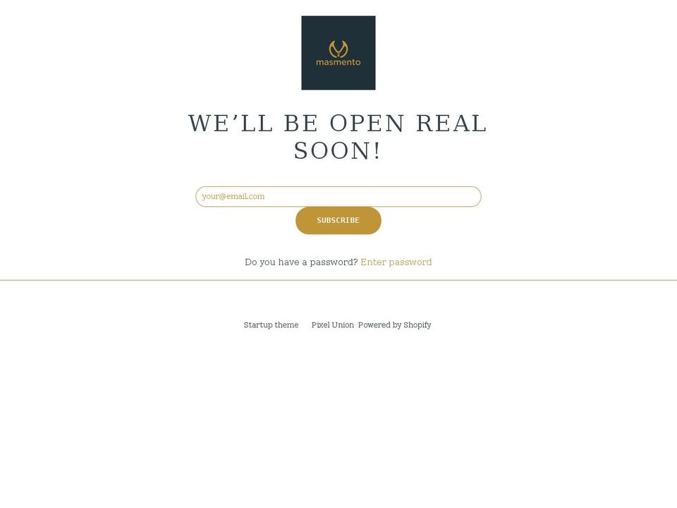 masmento.com shopify website screenshot