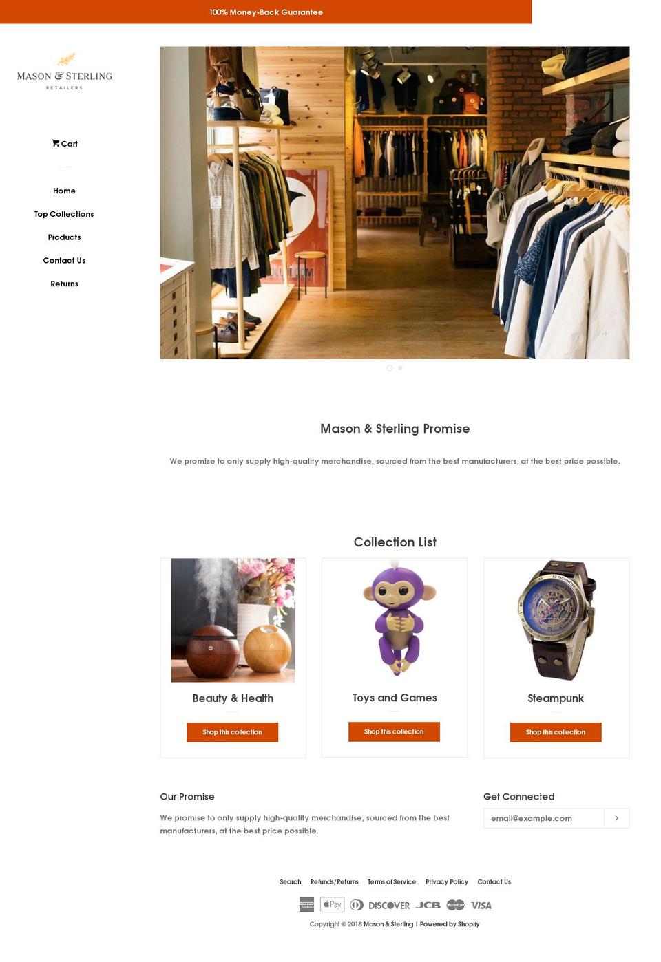 masonandsterling.com — Shopify storefront screenshot