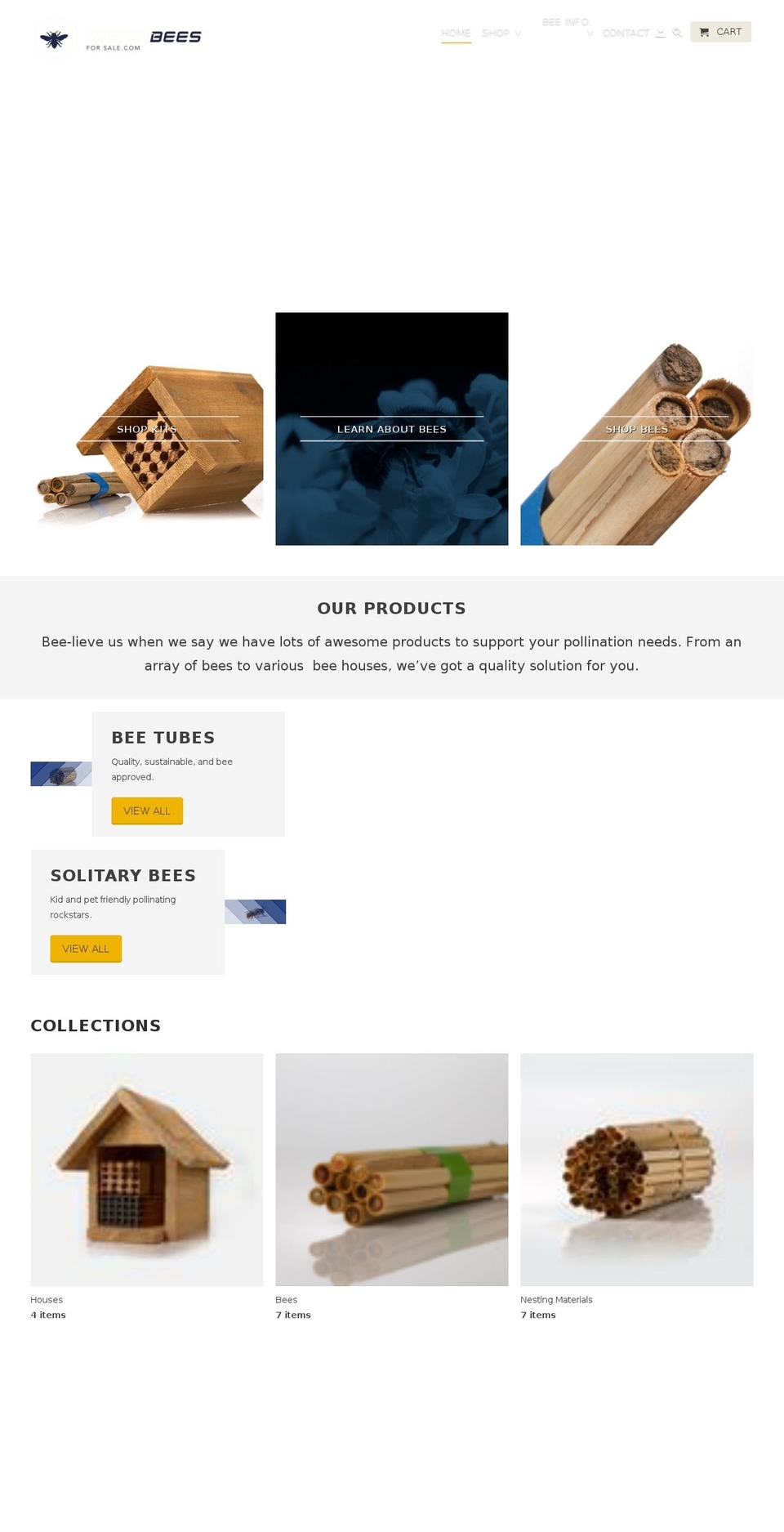 masonbeesforsale.com shopify website screenshot