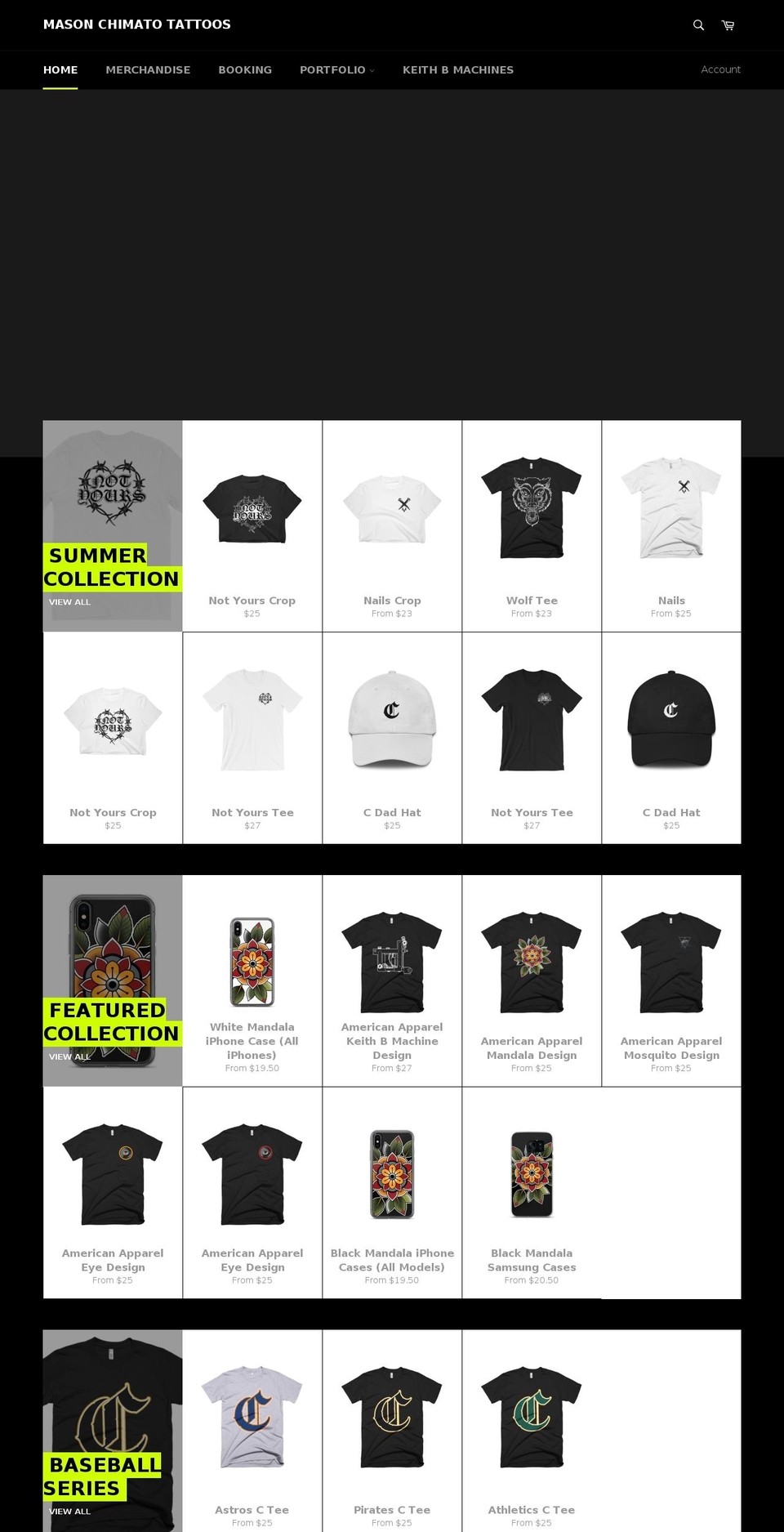 masonchimato.com — Shopify storefront screenshot