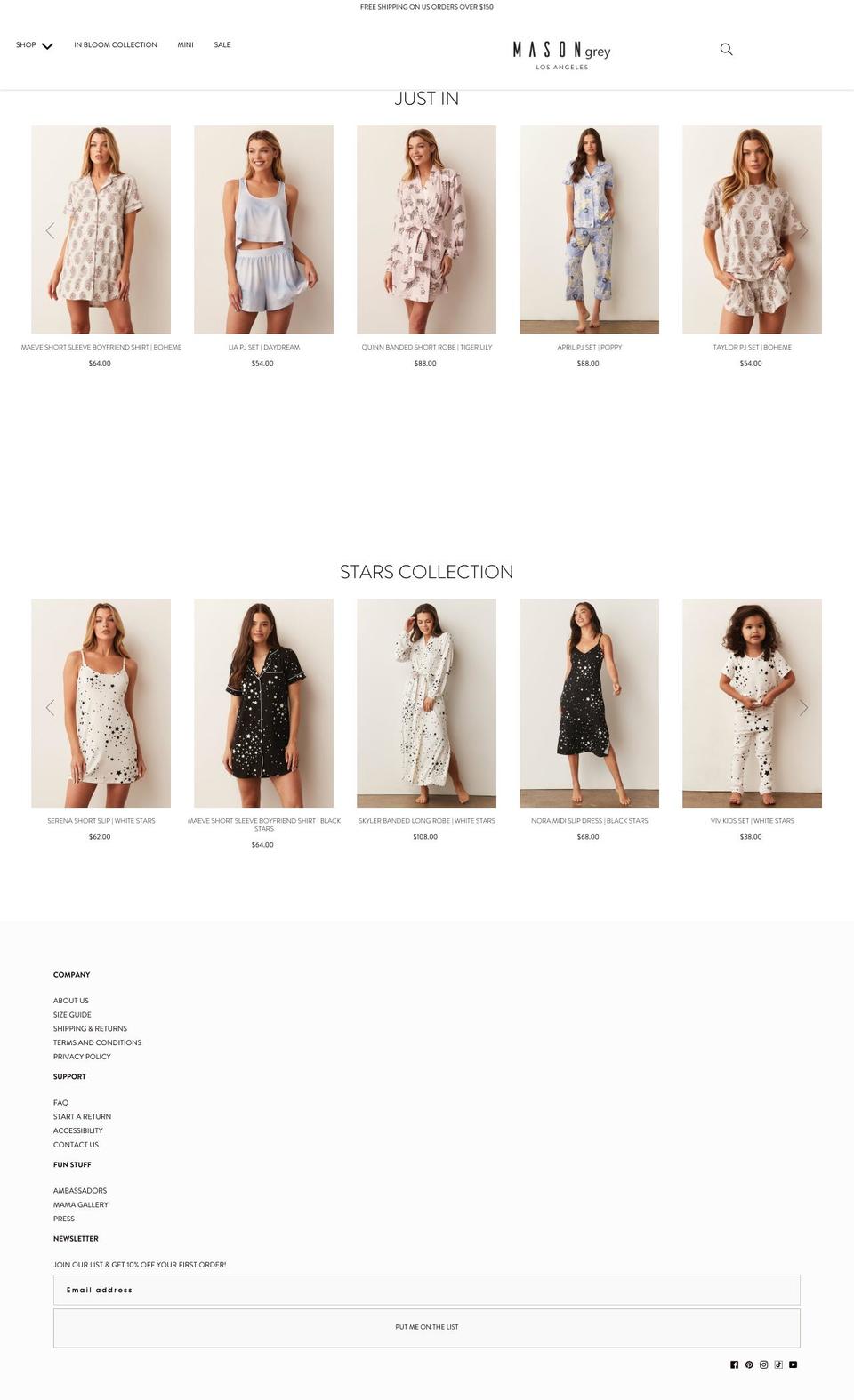masongreyla.com shopify website screenshot