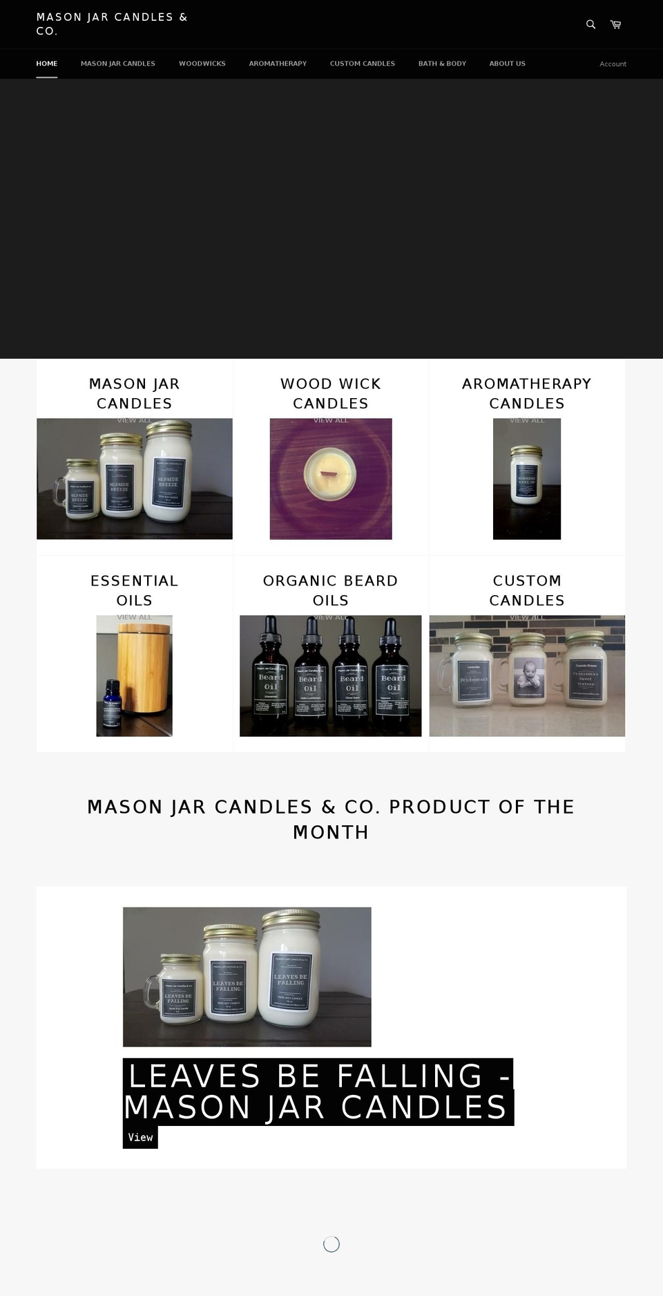 masonjarcandlesco.com — Shopify storefront screenshot