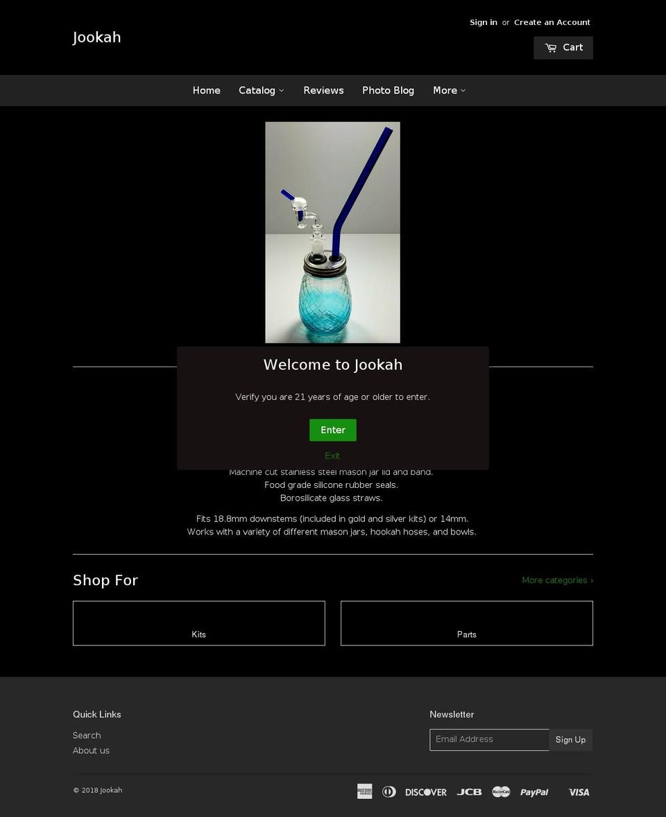 masonjarpipe.com — Shopify storefront screenshot