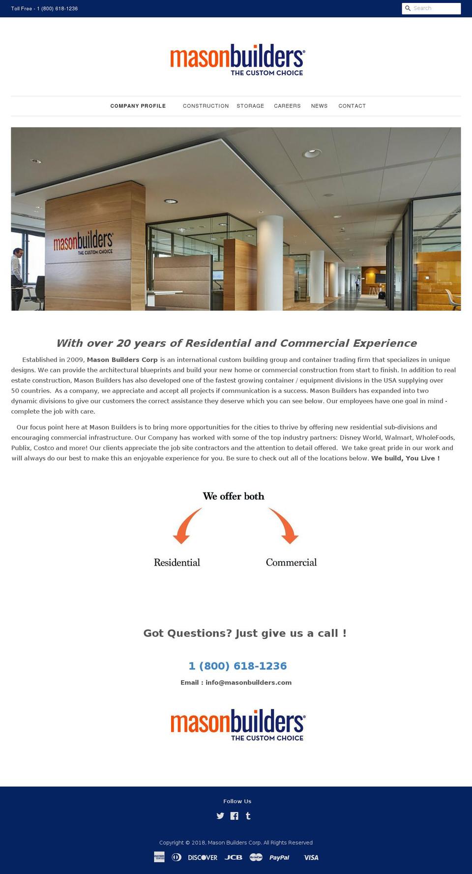 masonlux.com — Shopify storefront screenshot