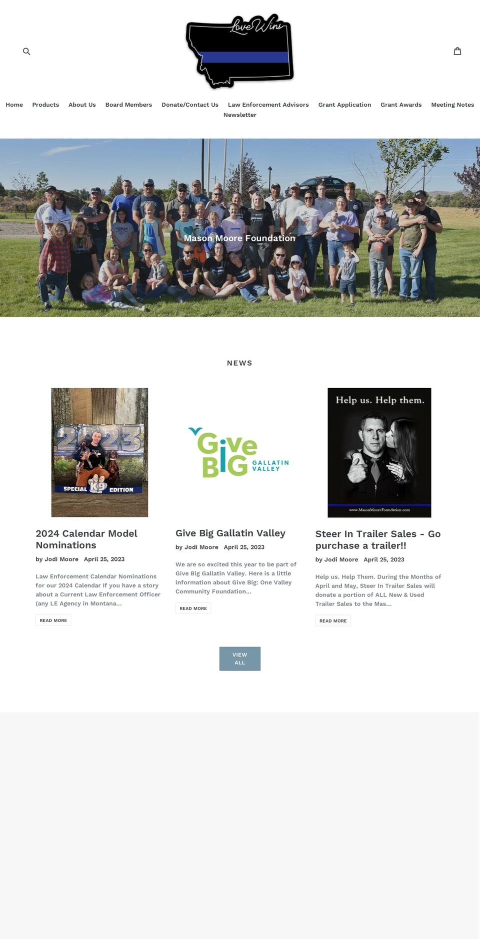 masonmoorefoundation.com — Shopify storefront screenshot