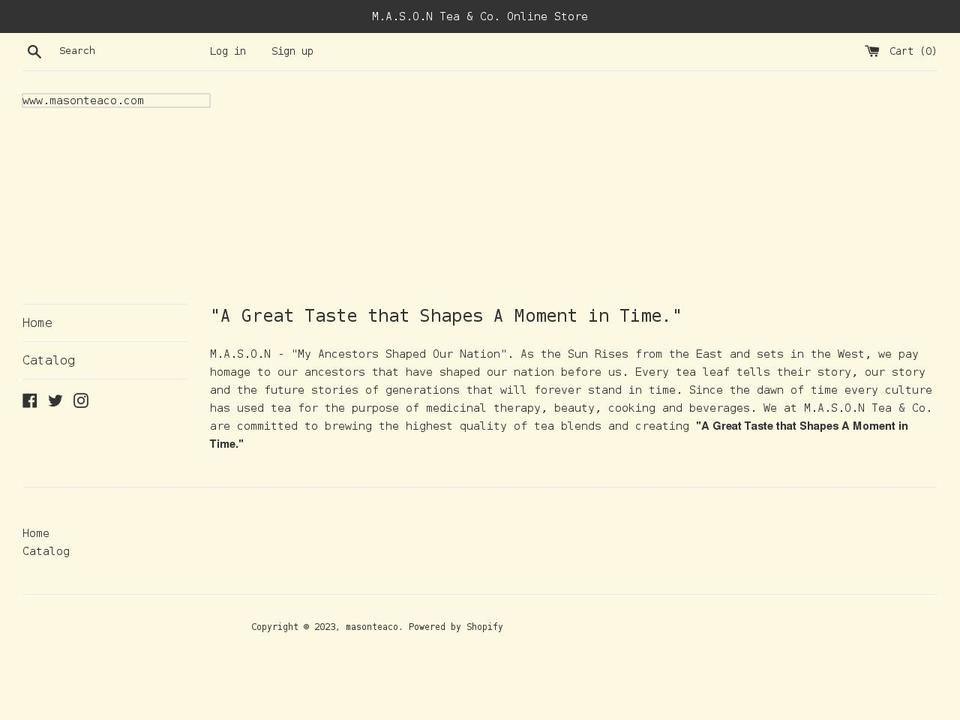 masonteaco.myshopify.com shopify website screenshot