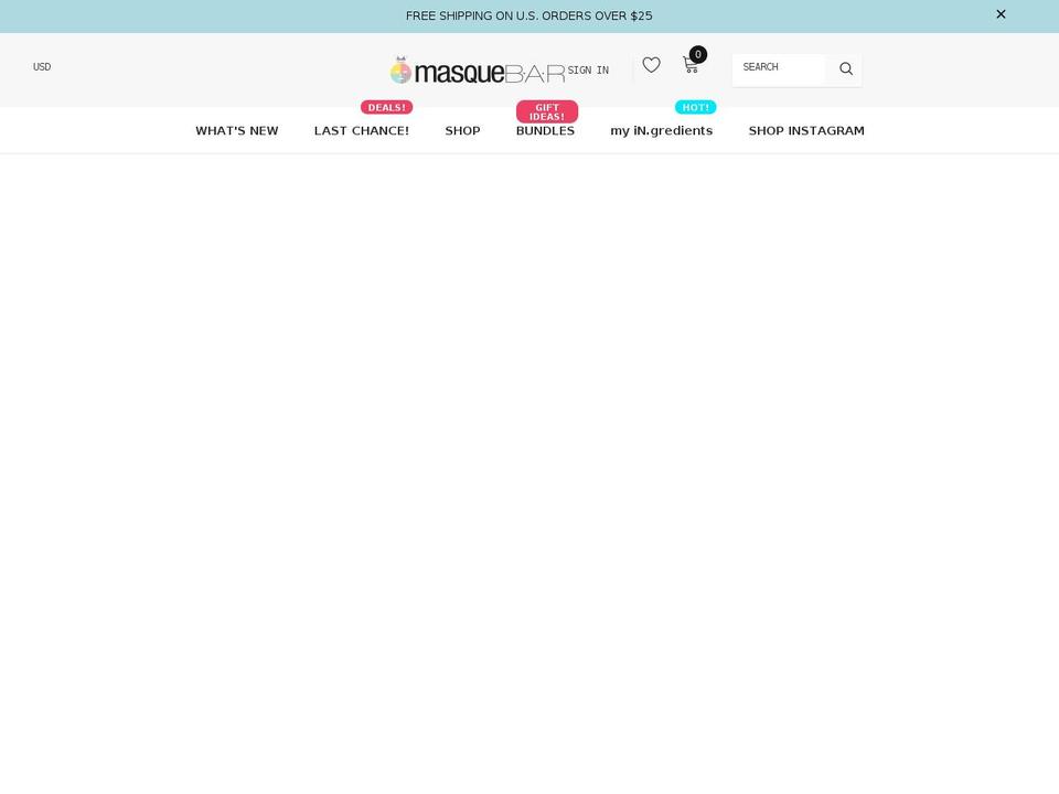 masque.bar shopify website screenshot
