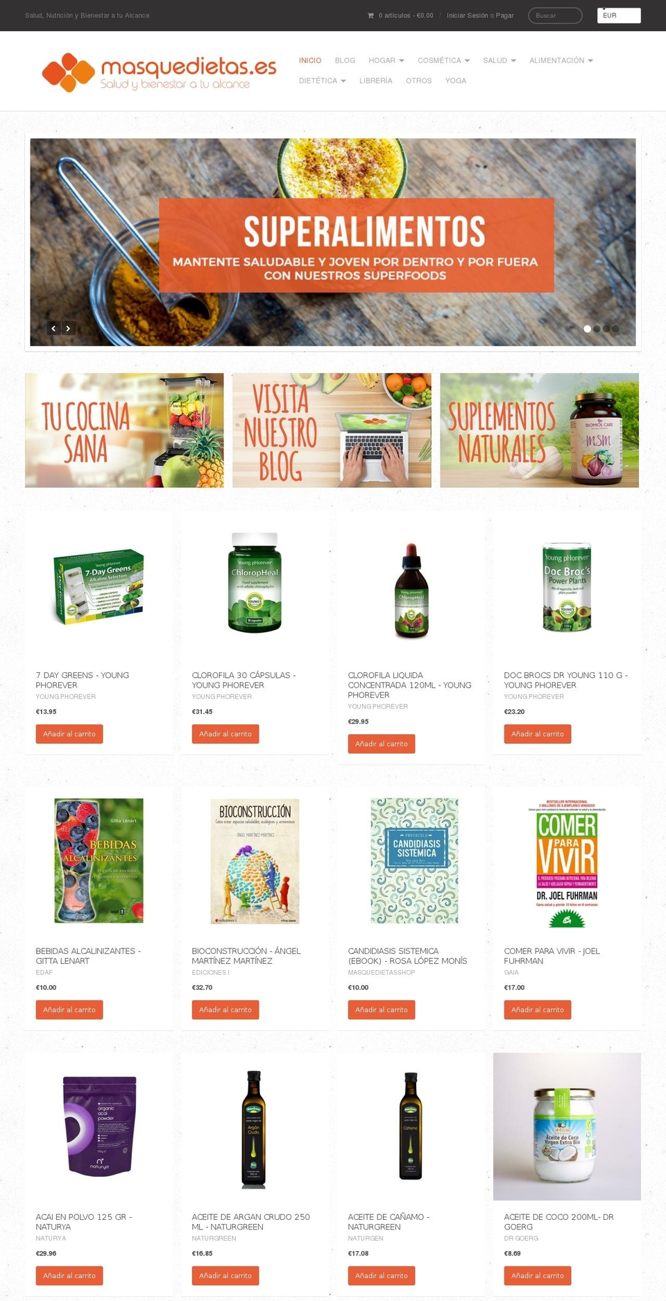 masquedietasonline.com shopify website screenshot